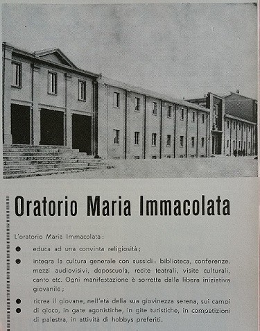 Manifestino d'epoca che invita i giovani pontenuresi ad iscriversi all'Oratorio.